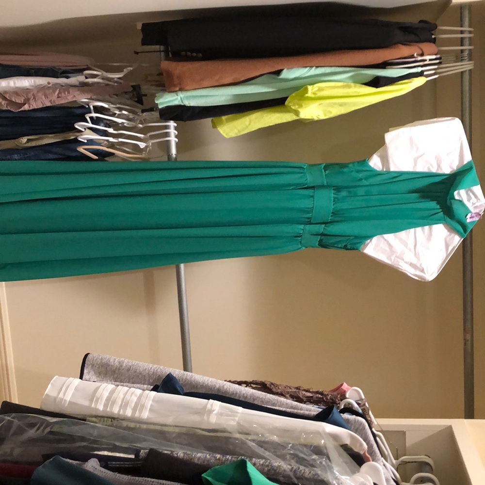 Lulus long emerald dress size medium